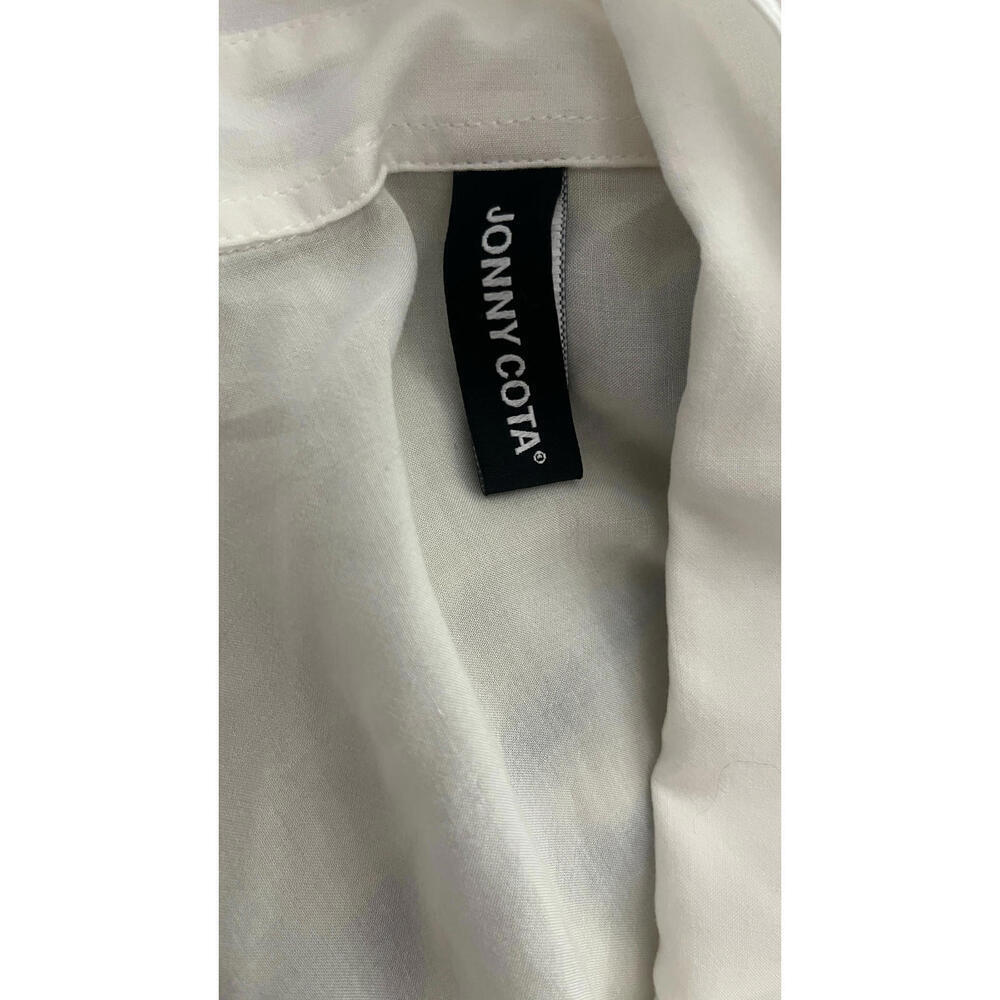 JONNY COTA OVERSIZED WHITE SHEER BUTTON UP OPERA BLOUSE SHIRT - Picture 9 of 9